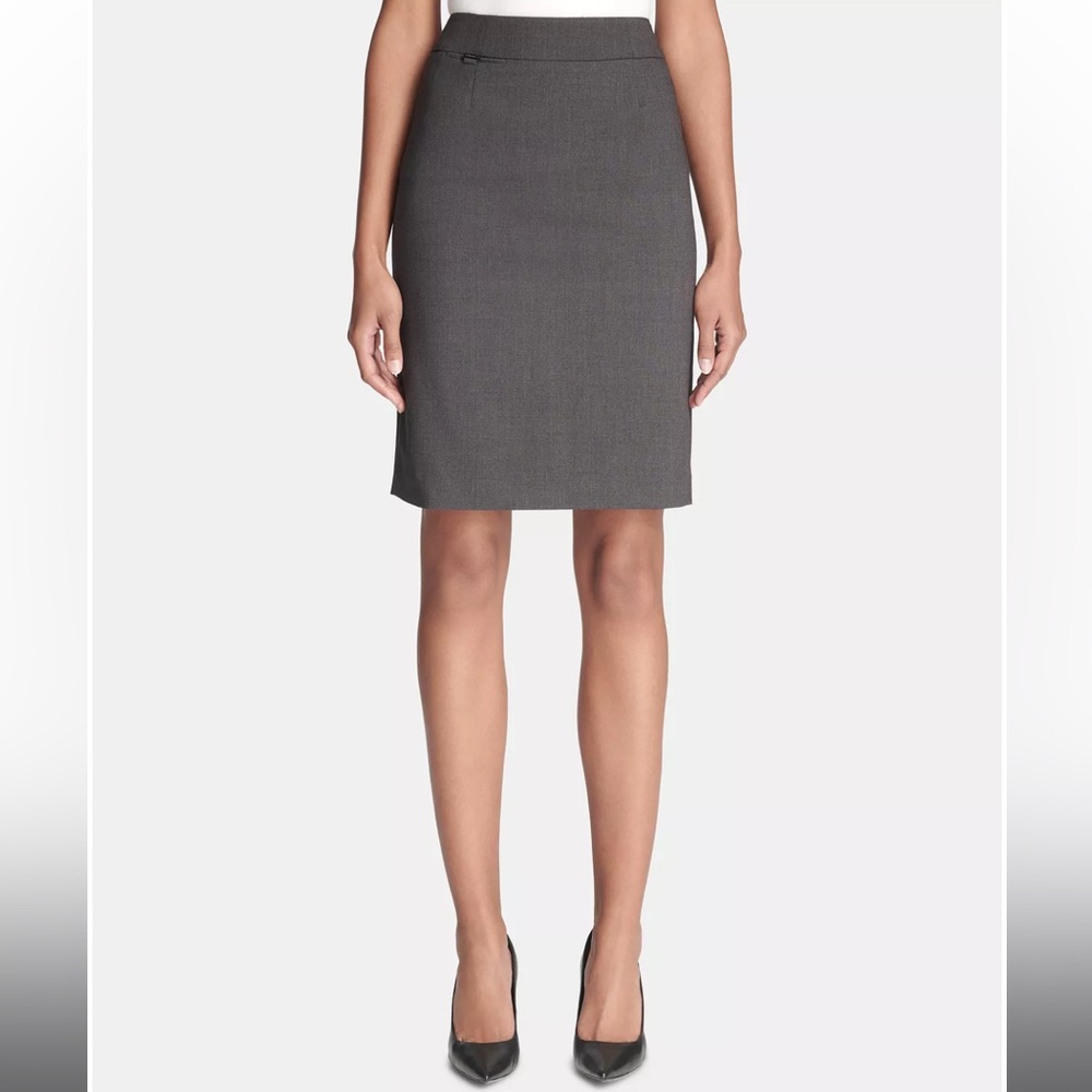 CALVIN KLEIN Women's Pencil Skirt, charcoal, 23”, brand new with tags